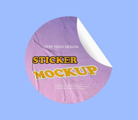 Premium PSD Psd Round Sticker For Mockup