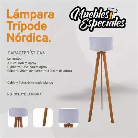 L Mpara De Pie Tr Pode Perchero Pie Madera Modelo N Rdico En Venta En