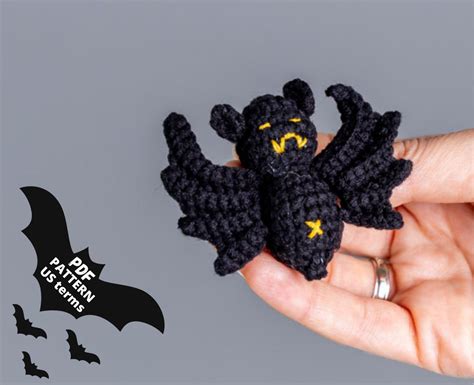 Halloween Crochet Pattern Bat Crochet Bat Pattern Crochet Etsy