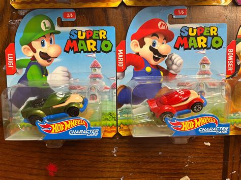 Hot Wheel Super Mario Character Cars Complete Set Of New In Package