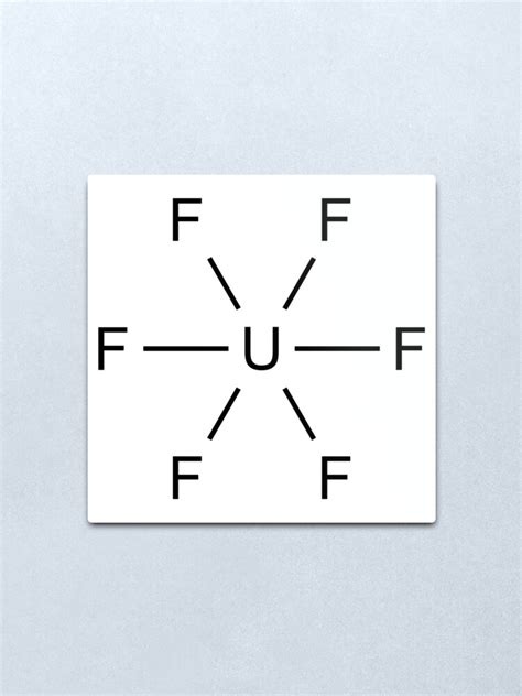 "Uranium Hexafluoride Chemical Molecule Structure" Metal Print for Sale ...