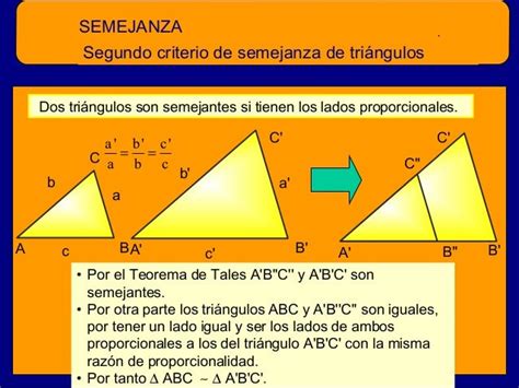 Esquema semejanza de triángulos