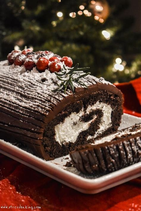 Yule Log Cake Bûche de Noël Recipe Yule log cake recipe Yule log