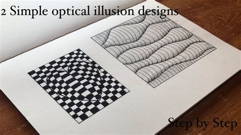 2 Simple Optical Illusion Designs || STEP BY STEP EASY ILLUSION ...