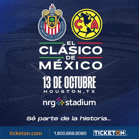 Boletos para AMERICA VS CHIVAS CLASICO DE MEXICO en Houston- Ticketón