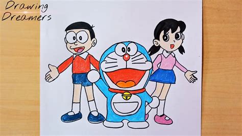 How To Draw Nobita Doraemon Shizuka Drawing Step By Step Colour