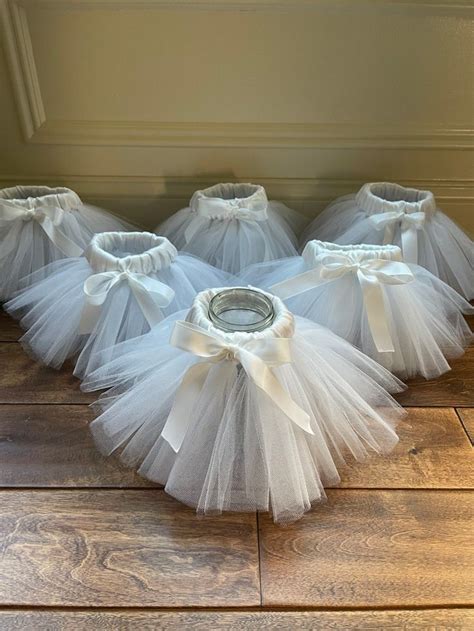 Mason Jar Tutu Covers Etsy Pink Mason Jars Tutu Centerpieces