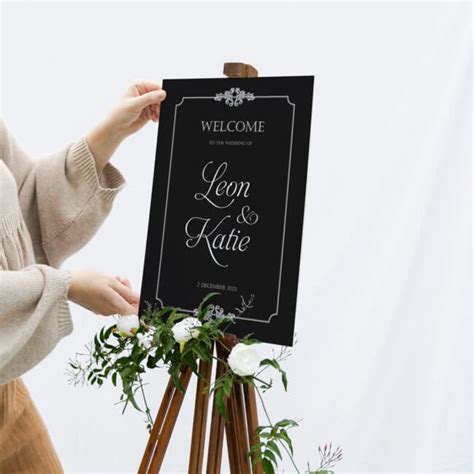 Chalkboard Wedding Welcome Sign Be My Guest Design