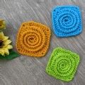 Free Crochet Spiral Granny Square Pattern Crochet Bits