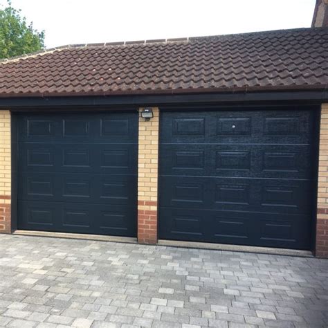 Insulated Panelled Sectional Garage Door In Anthracite Grey Elite Gd