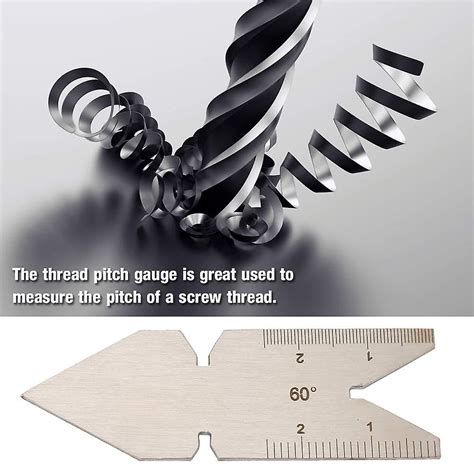 Center Fishtail Gauge Stainless Steel Thread Pitch Gauge Cutting Angle