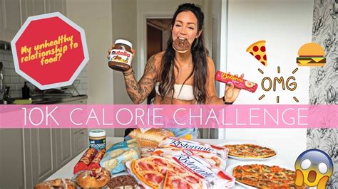 10 000 CALORIE CHALLENGE GIRL VS FOOD EPIC CHEAT MEAL DAY YouTube