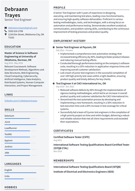 Top 18 Senior Test Engineer Resume Objective Examples