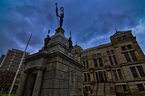 Sedgwick County Historic Courthouse and Monument in Downtown Stock ...