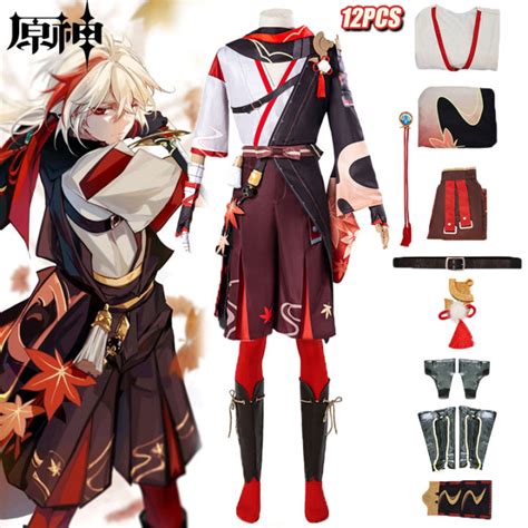 Game Genshin Impact Kaedehara Kazuha Cosplay Costume Anime Character Cosplay Kimono Uniform