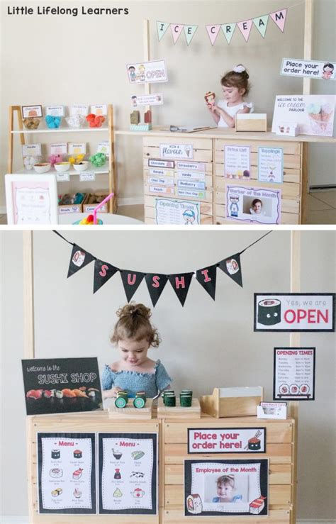 DIY Market Stand for Dramatic Play - Little Lifelong Learners