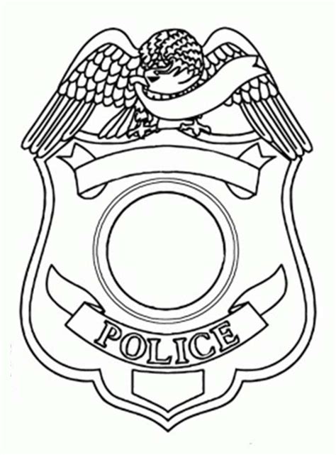 Police Badge Coloring Page