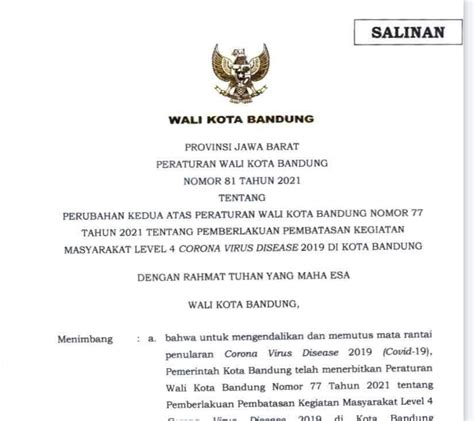 Detail Surat Edaran Walikota Bandung Koleksi Nomer 25