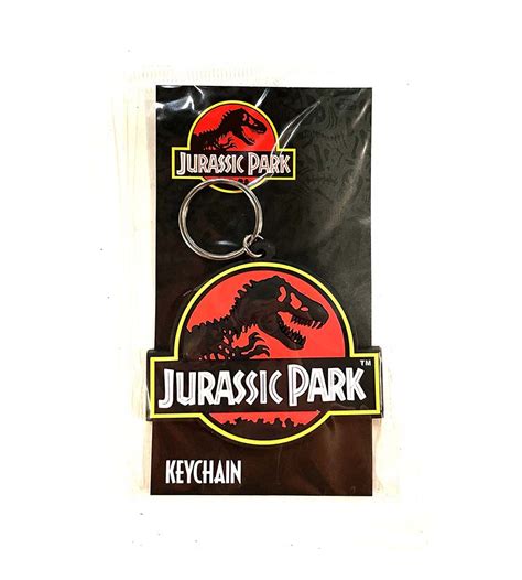 Jurassic Park Rubber Logo Keychain Visiontoys