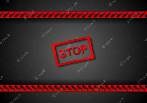 Premium Vector | Stop sign and red danger tape vector design