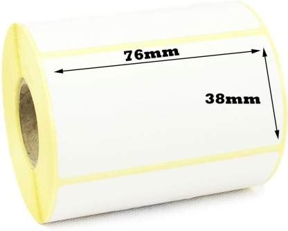 DIRECT THERMAL BARCODE STICKER ROLL 76MM X 38MM 1000 LABLE