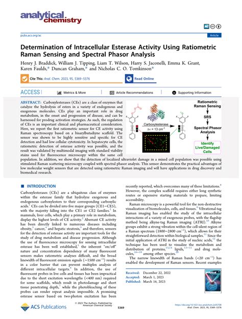 Pdf Determination Of Intracellular Esterase Activity Using