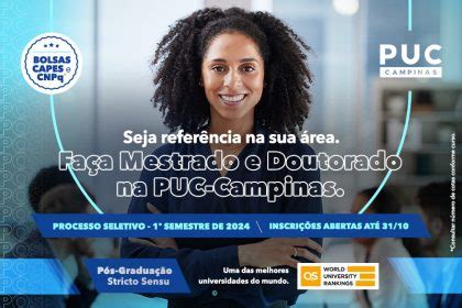 Portal PUC Campinas PUC Campinas abre inscrições para Mestrado e