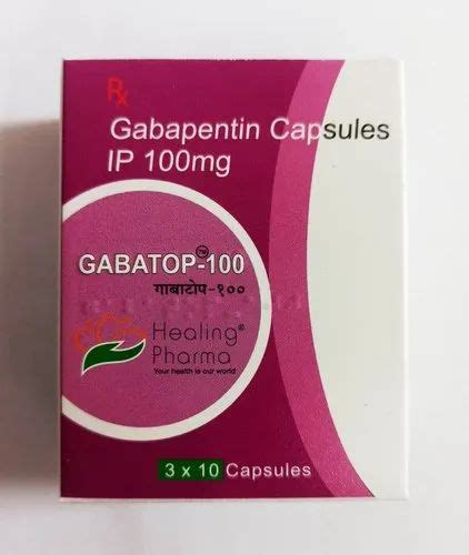 Gabapentin Mg Capsules Gabatop Healing Pharma Packaging Size