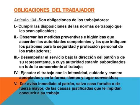 Obligaciones Y Prohibiciones De Los Patrones Y Trabajadores