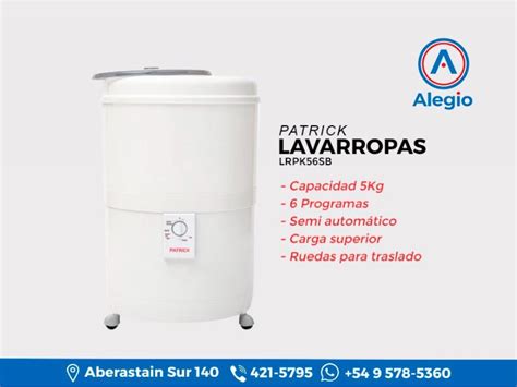 Lavarropas Patrick Lrpk Sb Kg Programas Semiautom Tico Carga