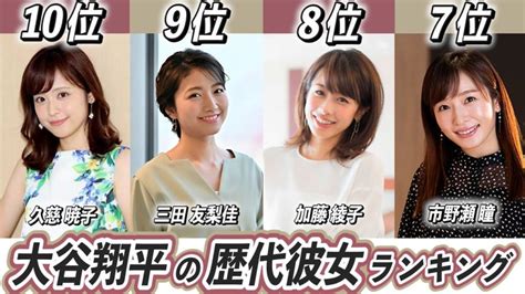 【選手美人彼女ランキング】大谷翔平の歴代彼女top10！過去誰と噂になってた？【市野瀬瞳】【三田友梨佳】 News Wacoca Japan People Life Style