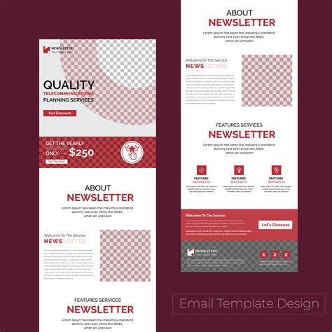 Professional Email Marketing Template Design 25124505 Vector Art at ...