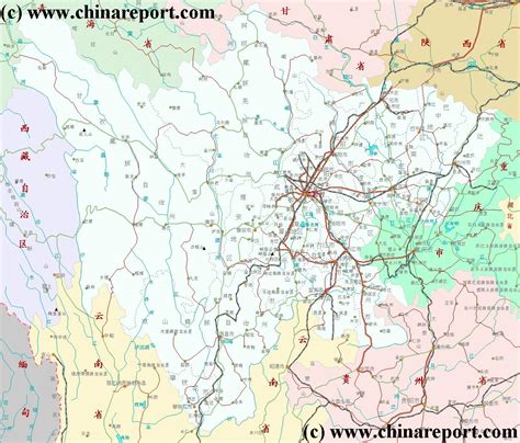 Sichuan Province, China - Overview Map 2, by ChinaReport.com