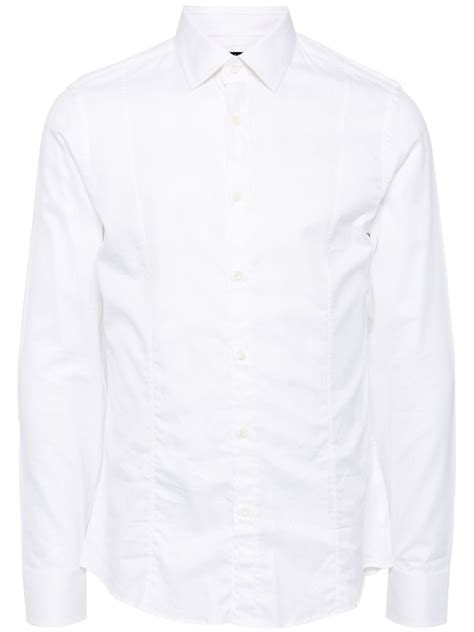 Gucci Cotton Long Sleeve Shirt White Farfetch Uk