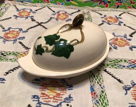 Vintage Metlox Poppytrail California Ivy Ceramic Lidded Butter Dish Etsy