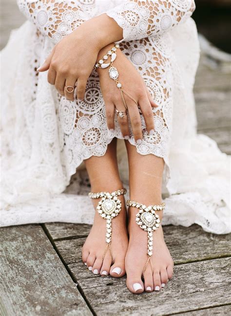 BareSandals Foot Jewelry Anklet Jewelry Anklets Beach Wedding