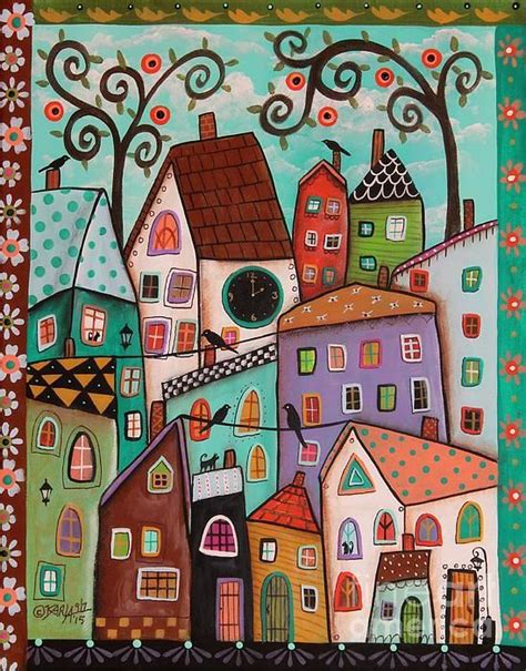 Karla Gerard Original Canvas Painting Folk Art Painting Art Prints