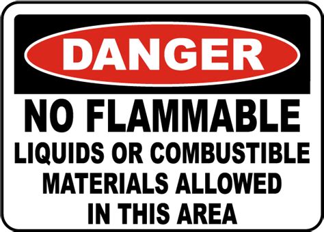 No Flammable Liquids Sign - Get 10% Off Now