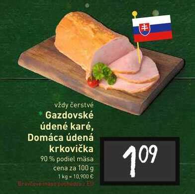 Údené moravské mäso cena za 100 g v akcii Zlacnene sk