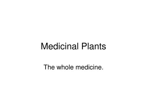 Ppt Medicinal Plants Powerpoint Presentation Free Download Id9161338