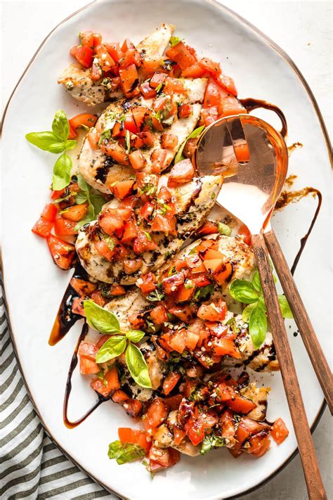 The Best Quick And Easy Bruschetta Chicken Nourish And Fete