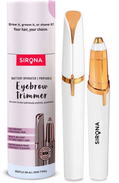 Sirona Portable Electronic Eyebrow Trimmer Razor For Women Trimmer 120 Min Runtime 0 Length