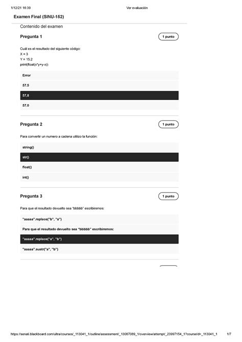 Sciu Nrc Examen Final Del Curso De Matematica