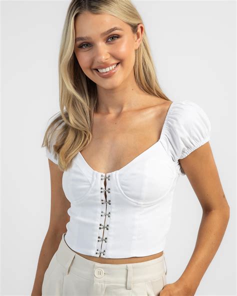 Shop Ava And Ever Glinda Corset Top In White Fast Shipping And Easy Returns City Beach Australia