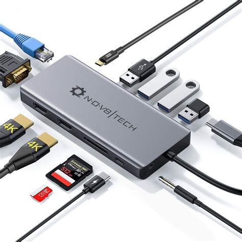 Usb C Hub A Doppio Hdmi Adattatore In Nov Tech Docking Station