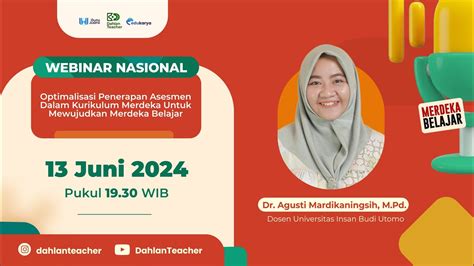 Webinar Optimalisasi Penerapan Asesmen Dalam Kurikulum Merdeka Untuk