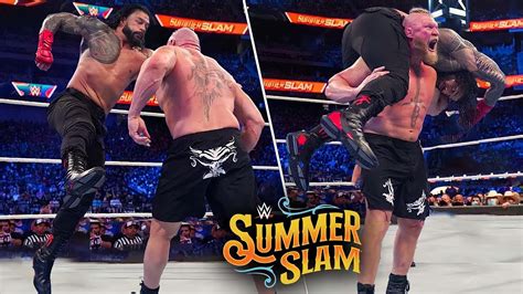 Brock Lesnar Vs Roman Reigns Last Man Standing Match Wwe Summerslam