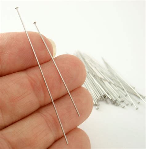 50 Flat Head Pins Stainless Steel 21 Or 24 Gauge You Pick