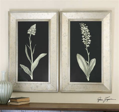 Uttermost Antique Floral Study Framed Wall Art Piece Set Ut