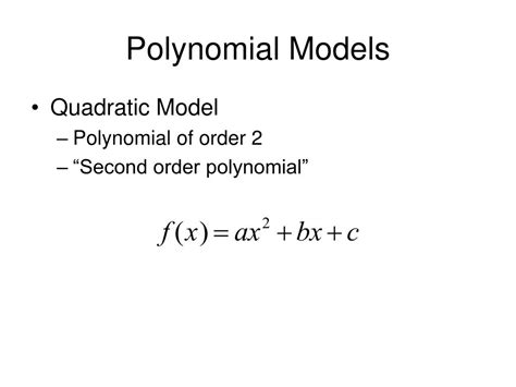 PPT - Polynomial Models PowerPoint Presentation, free download - ID:5766515